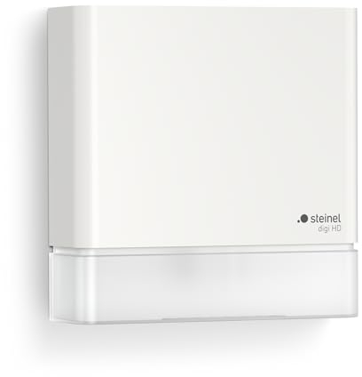 Steinel Bewegungsmelder MD IR D180 COM1 Weiß, 9 Zonen-Erfassungsbereich, Wandsensor mit 180° Erfassung, smarte Vernetzung per App