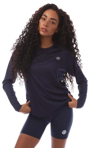 Skins Series 3 Women's Long Sleeve Top Navy Blue