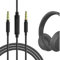Geekria Audiokabel mit Mikrofon, kompatibel mit Beats Solo 4 Solo 3 Kopfhörern, 3,5 mm auf 3,5 mm geflochtenes Nylon-Ersatzkabel mit Inline-Mikrofon und Lautstärkeregler (1,2 m)