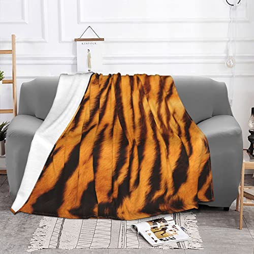 ORBIBA Decke mit Tigermuster, Flanell, ultraweich, warm, gemütlich, leicht, Sofadecke, Klimaanlagendecke