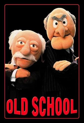 mrdeco Metall Schild 30x40cm gewölbt Muppet Show Old School Blechschild Waldorf Statler
