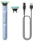 Philips OneBlade First Shave - Elektrisches Hybrid-Rasiersystem für besonders empfindliche Haut im Gesicht, 2x AntiFriction-Klingen, QP1324/30