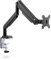 Ergolutions® Single Gasdruck Monitorarm Schwarz - Flexibel Verstellbar, VESA-kompatibel, Robuste Bauweise, Bis 8kg, Kabelmanagement, Für alle Schreibtische, Curved-Monitor geeignet, 5 Jahre Garantie