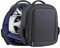 GEEKRIA Shield VR Headset-Tragetasche, kompatibel mit Meta Quest 3, 2, Pro, PSVR2, Pico Neo 3, Rift S, Go, HTC Vive, anpassbarer Innenraum und Regenschutz, Rucksack mit großer Kapazität, Blau