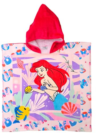 Ellepi accappatoio mare poncho bambino Disney bambina spugna cotone Minnie Topolino Sirenetta Cars Stitch (Sirenetta)