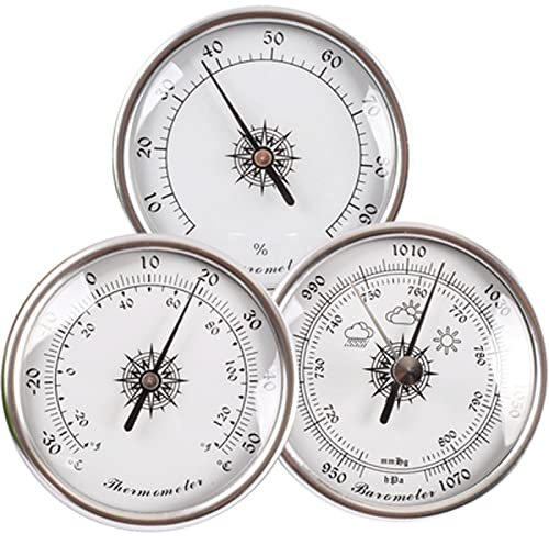 LAODILAI Manometer für Luftdruckmesser Traditionelle Wetterstation. Traditionelles Barometer mit Temperatur und Luftfeuchtigkeit