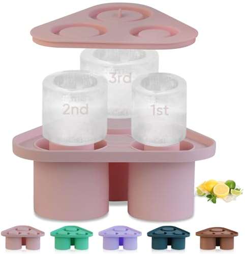 Stanley Eiswürfelform, Silikon-Eisringformen für Stanley-Becher, 50 ml, 76 ml, 1,2 l, leicht zu lösen, hohl, zylindrisch, geeignet für Stanley-Becher, Cocktails, Whiskey, Kaffee, Becher, Rosa