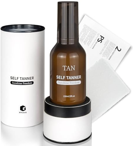 Self Tanner Sunshine Freedom Kit | Körperlotion, natürlich und organische Inhaltsstoffe Quick Tan for Bronzer Glow, Vegan, 5 Fl.Oz