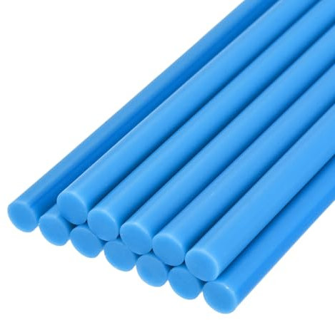 sourcing map Mini Hot Glue Sticks for Glue Gun 7mm x 200mm Sky Blue 12pcs