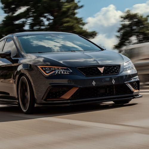 Frontlippe Frontspoiler kompatibel mit SEAT Leon FR Leon Cupra MK3 Facelift 2017 bis 2019 mit ABE TÜV Schwarz Glänzend