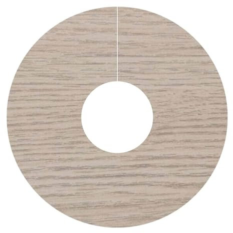 Self-Adhesive Radiator Pipe Covers, Collars, Surrounds, Rose 15mm for Laminate, Engineered, Vinyl Flooring (Light Grey)