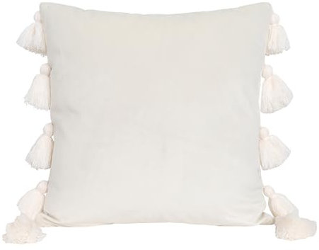 JUNNASALIKER Luxuriöses Samtkissen mit Quasten für Couch und Büro