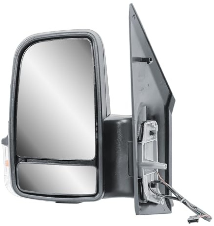 Passenger Left Side Door Wing Mirror N/S Manual Without Heated Short Arm Black Cover For Mercedes Sprinter VW Crafter 2006 to 2018