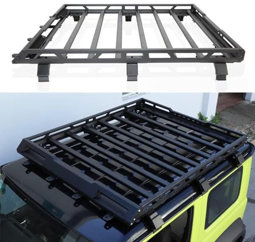 Suzuki Jimny JB64 JB74 Dachträger-Korbschale Aluminiumlegierung Gepäckhalter Cargo Carrier Bar 2019–2023