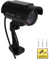 Axaooqeld Simulation Solarkamera Außenüberwachung Simulation Fake Kamera Dummy Cam mit LED Licht Schwarz