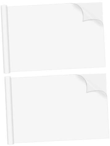 HOODANCOS 2rolls Pp Material Whiteboard Sticker Roll Sticky Whiteboard Roll Eraser for Wall Dry Wipe Reusable