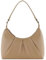 bugatti Mila kleine Schultertasche aus Kunstleder, Damen-Umhängetasche, sand