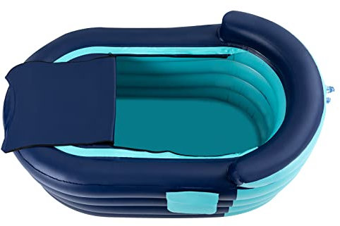 Vasca da bagno gonfiabile per adulti con pompa ad aria elettrica senza fili Adatto per bagnomaria calda Bagno di lino Design pieghevole Bagno di famiglia