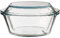 Hyper Mart Borosilicate Glass Casserole Set, Round Dishes with Lids, 0.5L, 1.0L, 1.5L, Oven & Microwave Safe (Small -0.5 Ltr.)