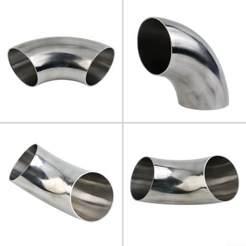 Glatt innen und außen, 90 Grad Sanitär geschweißte Rohrbogen 304 Edelstahl