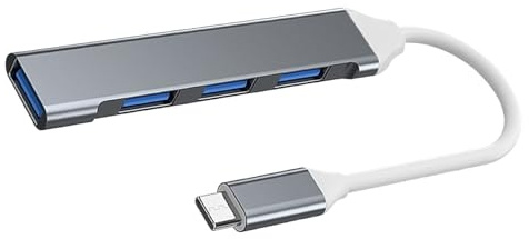Multiport-USB-Hub Multifunktional, 4 Ports, USB 3.0, 5 Gbit/s, | Tragbarer 4-Port-Datenadapter Kompakt, Leicht, Breite Kompatibilität, Busbetrieben, Hot-Swap-fähig, Reise, Outdoor