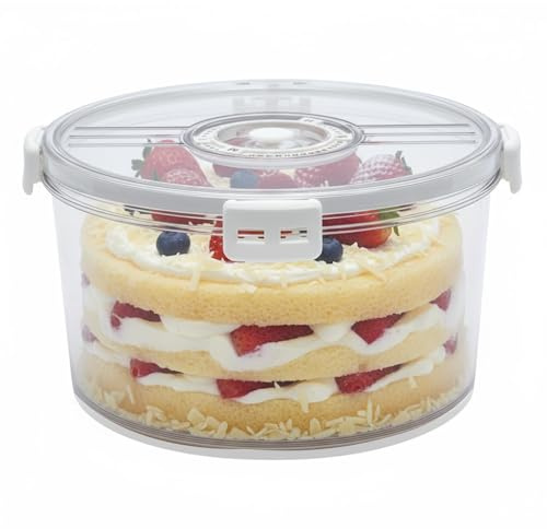 Punorric Trifle Bowl with Lid -160oz, Plastic Sealed Trifle Dish & Clear Salad Bowl with lid, Mixing and Serving dishs for Laying Ice Cream Cake Cupcake Salad Fruit Dessert