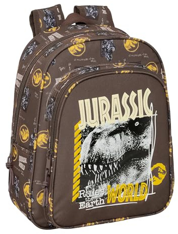 safta JURASSIC WORLD Schulrucksack für Kinder, ideal für Kinder verschiedener Altersgruppen, bequem und vielseitig, Qualität und Widerstandsfähigkeit, 27 x 10 x 33 cm