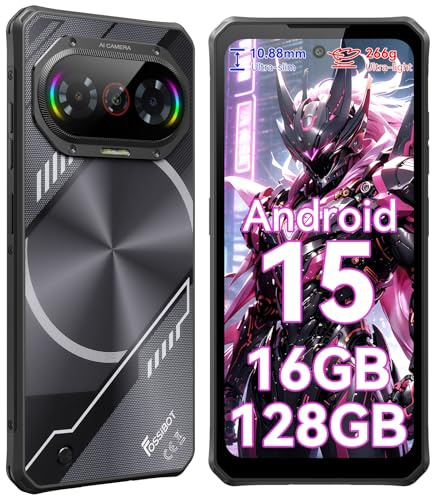 FOSSiBOT F114 Smartphone Rugged, Android 15 Cellulare indistruttibile, 6.67 120Hz Display, 10.8mm Ultra Sottile, 16GB+128GB/2TB Espandibile, 50MP+5000mAh Batteria, IP68/IP69K 4G Dual SIM