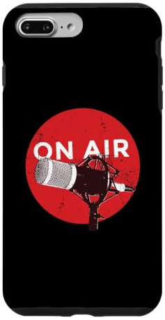 Custodia per iPhone 7 Plus/8 Plus Microfono On Air Podcast Radio Host Audio Studio Design