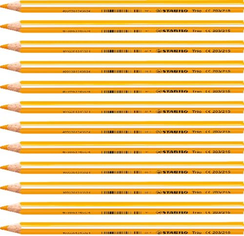 STABILO - Dreikant-Buntstift - Trio dick - 12er Pack - gelborange