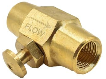 Interstate Pneumatics VBT44 - Brass Button Valve 1/4 Inch x 1/4 Inch Female NPT (AMT-VBT44)