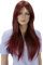 CAISHA 70cm Perücke Kiara Fasching Karneval Cosplay Party Perücke Kiara Langhaar Rotbraun PHK15