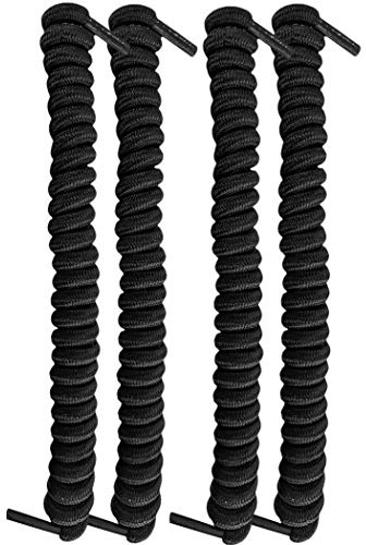 FootMatters No Tye Shoelaces Elastic Curly Stretchy For Kids and Adults - One Size Fits All