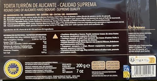 TurrÃƒ³n de Jijona Blando El Artesano - Jijona Soft Turron 250g
