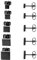JewelryWe Schmuck 5 Paare Ohrstecker Set, Edelstahl Quadrat Viereck poliert Ohrringe Ohr-Schmuck für Damen & Herren, Schwarz, Breite 4,5,6,7,8mm