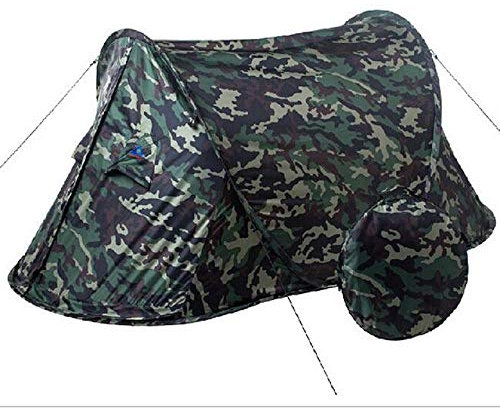 Gocher Outdoor Tragbare Automatische Pop Up Zelt Camouflage Wandern Camping Angeln Zelt Ultralight Wasserdichtes Zelt für 1-2 Personen- （camo）