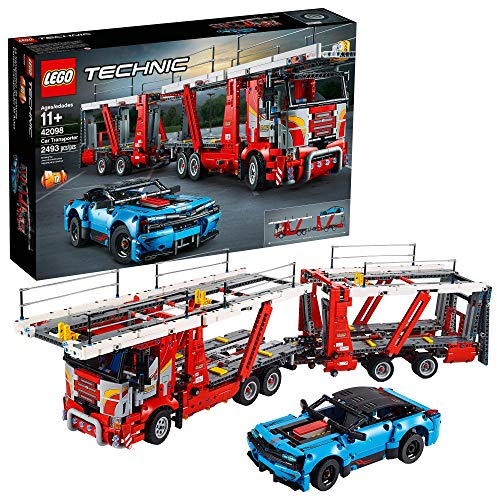 LEGO Technic Car Transporter 42098 Toy Truck and Trailer Building Set with Blue Car, Best Engineering and STEM Toy for Boys and Girls, New 2019 (2493 Pieces)