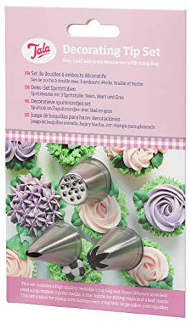 Tala Ensemble de poche à douille avec douilles en forme d'étoile, feuille et herbe