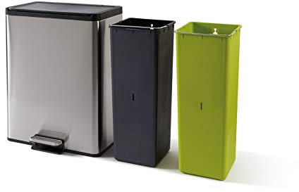 Perfetto Bin Mülleimer Coll. Ricicla – Lt. 20+20 – Edelstahl satiniert – 6000 g