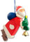 Graupner Holzminiaturen® | Schwebender Weihnachtsmann Wichtel Christbaumschmuck aus Holz | Original Erzgebirgische Holzkunst® | Hochwertige Handarbeit | besondere Geschenkidee