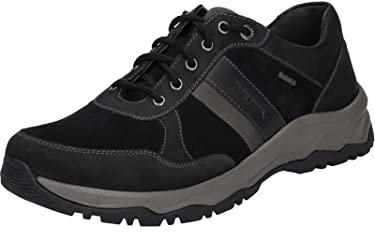Josef Seibel Herren Low-Top Sneaker Leroy 56,Weite H (Weit),Wechselfußbett,wasserdicht,schnürer,Halbschuhe,schwarz-Kombi,45 EU