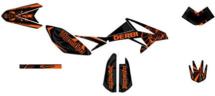 Deko-Set für Motorrad, anpassbar, Beta RR 50 von 2011 bis 2020, Orange