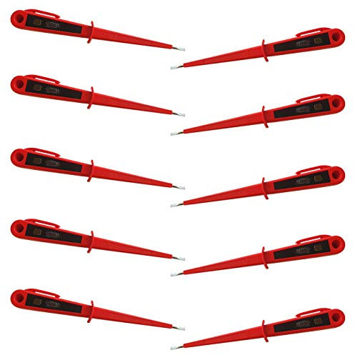 PerfectHD VDE Stromprüfer - Schraubenzieher - Spannungsprüfer - 190 mm Gesamtlänge - 3 mm Klinge - AC 125 bis 250 V - 10er-Set - 5 Varianten
