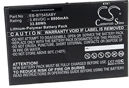 vhbw Akku kompatibel mit Samsung Galaxy Tab SM-T545, SM-T547 Tablet Pad (8800mAh, 3,85V, Li-Polymer)