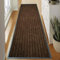 PHP Waterproof Door Mat 50 x 90 cm, Brown - Washable Non Slip Rubber Backing Flat weave Doormats for Outdoor and Indoor Kitchen Bedroom Floor Mat