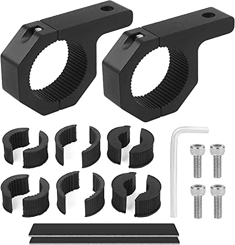 2 Pack Off-Road ATV UTV Light Mounts - Aluminium Mounting Bracket Kit - 1/1.5/1.75 Inch LED Off Road Light Horizontal Bar Tube Clamp Roof Roll Cage Holder