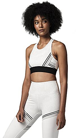 Strong iD Sport BH Damen mit hohem Hals und Netzeinsätzen Fitness Workout Top, Bone Cut, XS