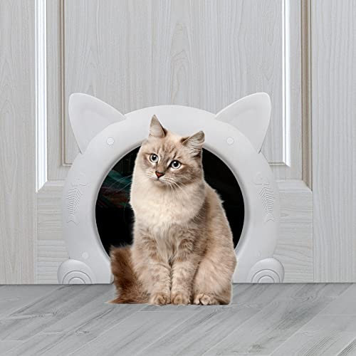 Wulikeke Katzentür für Katzen im Innenbereich, mit Schrauben innen, einfache Installation, ohne Klappe
