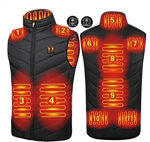 joyvio Heated Vests - Heated Body Warmer for Women/Men Heated Gilet, 3 Temperature Levels Electric Heating Jacket, Machine Washable Heated Waistcoat for Outdoors, Hiking (Excluded Power Pack)
