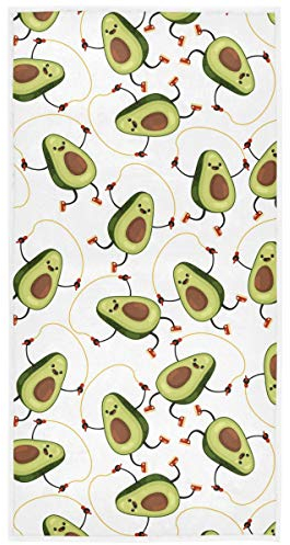 Hdadwy Lustige Avocados Seil Handtücher 27,5 X 15,7 Avocado Grüne Frische Früchte Badezimmertuch Weiches saugfähiges kleines Badetuch Küchengeschirr Gästehandtuch Home Badezimmerdekorationen